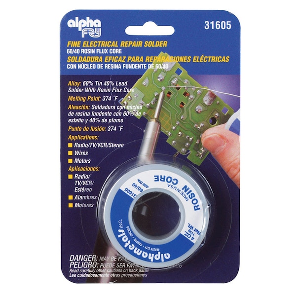 Alpha Fry Alpha Fry 4 oz Rosin Core Solder Wire 0.03 in. D